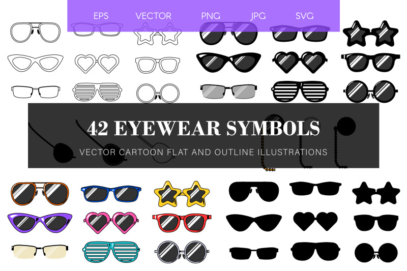 eyeglasses-clipart-set