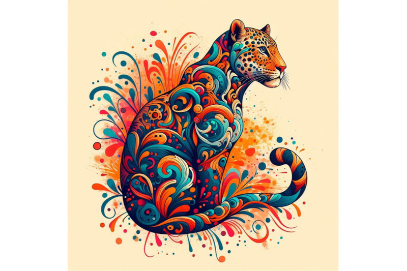 leopard-t-shirt-graphics-leopard-illustration-with-splas