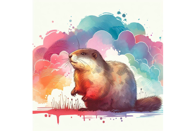 marmot-watercolor