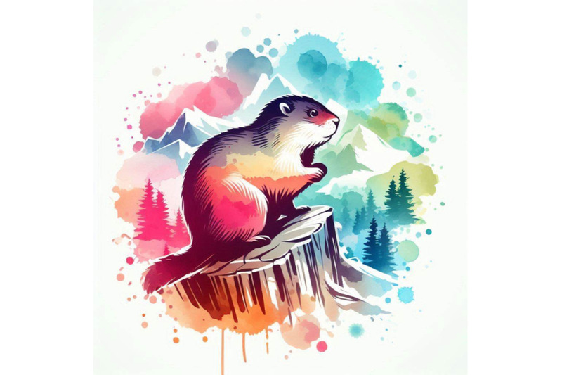 marmot-watercolor