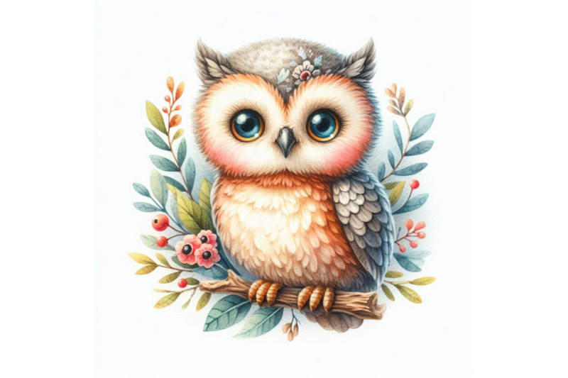 cute-owl-watercolor-owl-owl-tee-shirt-illustration