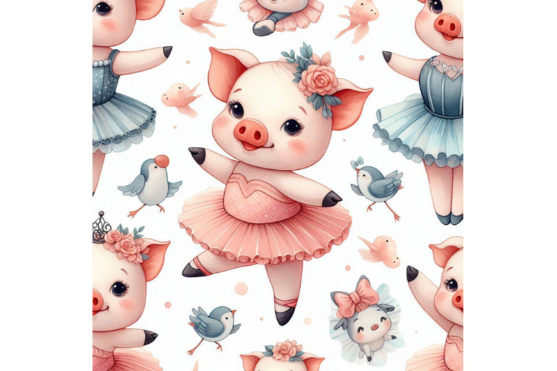 cute-pig-seamless-pattern-watercolor-ballet-background