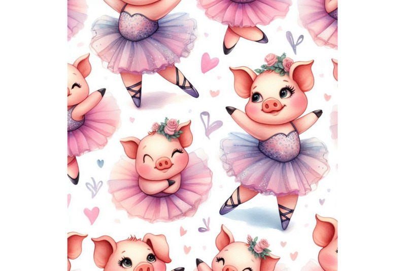 cute-pig-seamless-pattern-watercolor-ballet-background