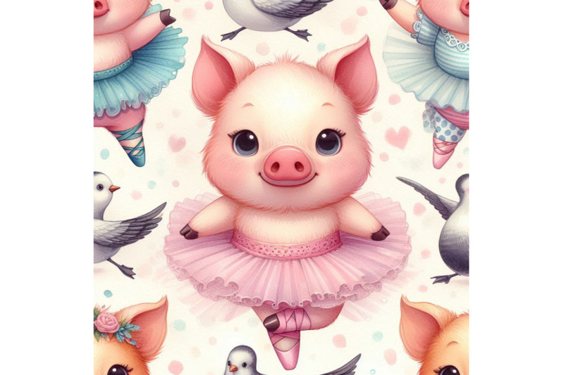 cute-pig-seamless-pattern-watercolor-ballet-background