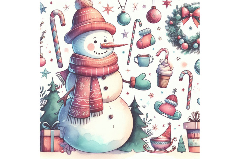 new-year-snowman-and-christmas-decoration-waterco