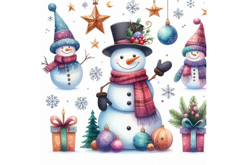 new-year-snowman-and-christmas-decoration-waterco