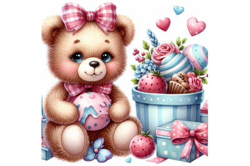 cute-teddy-bear-watercolor-illustration