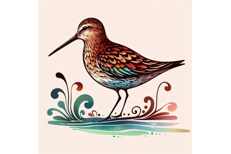 sandpiper-water-bird-watercolor-illustration