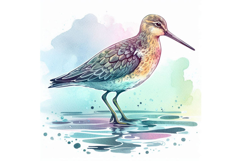 sandpiper-water-bird-watercolor-illustration