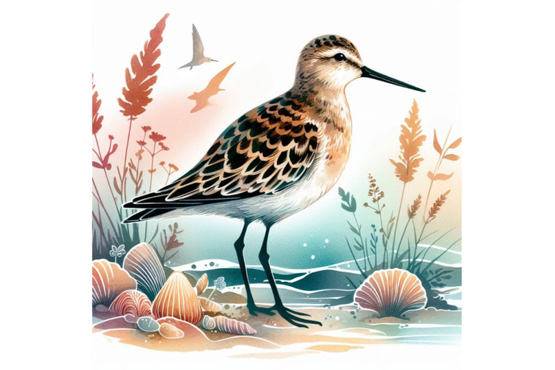 sandpiper-water-bird-watercolor-illustration