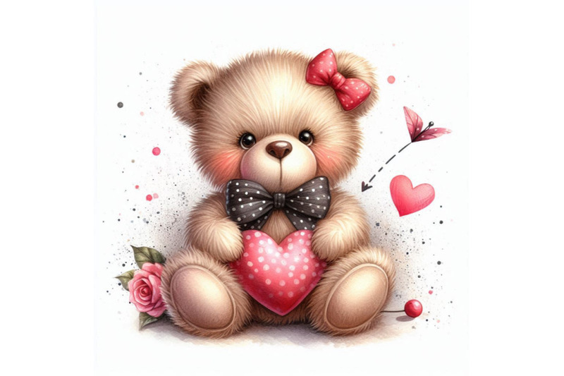 cute-teddy-bear-background-for-greeting-card-watercolor-bear-illu