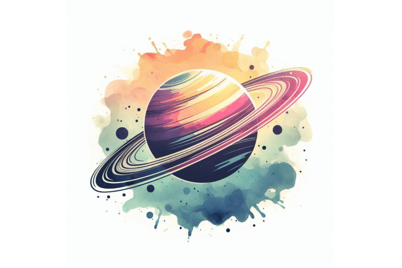 saturn-saturn-watercolor-background