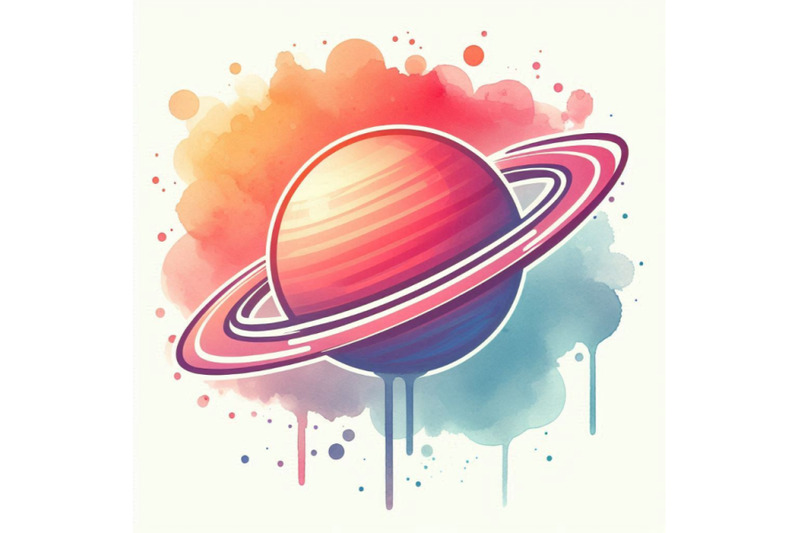 saturn-saturn-watercolor-background