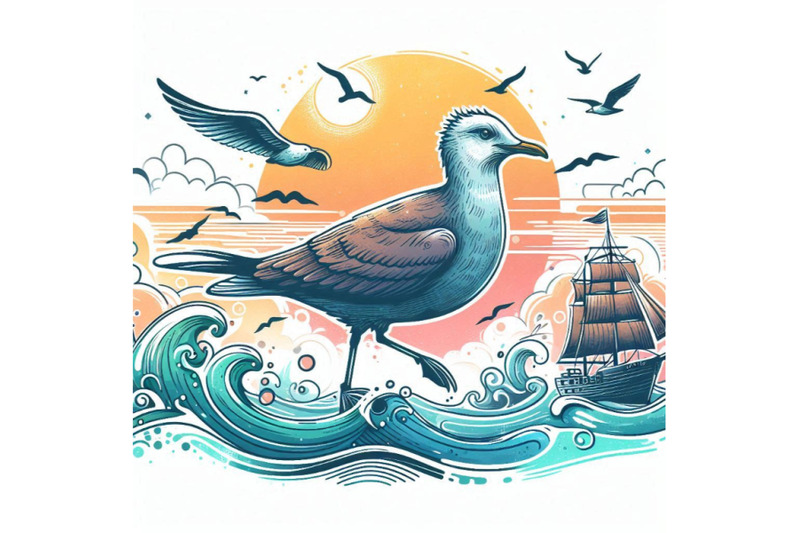 sea-bird-seagull-marine-funny-background-watercolor