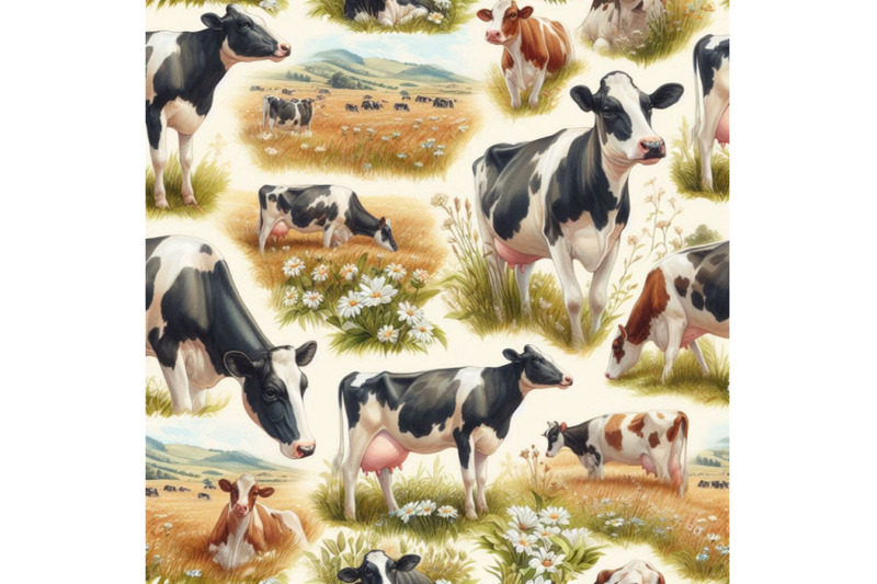 dairy-cow-on-the-field-seamless-pattern