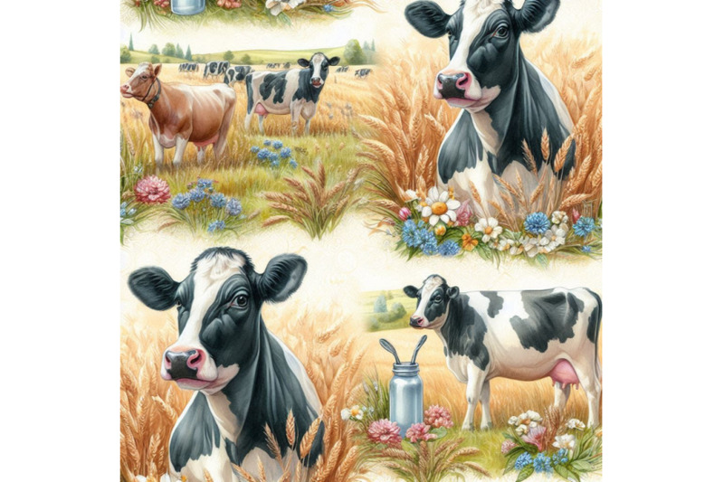 dairy-cow-on-the-field-seamless-pattern