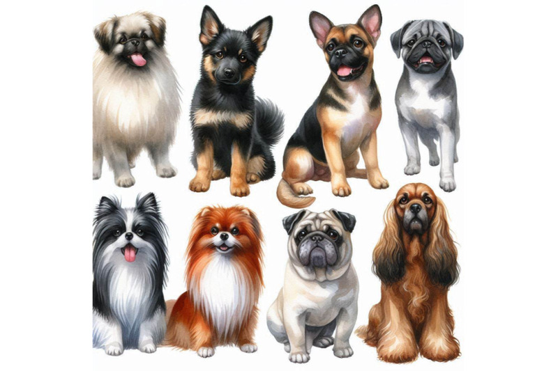 dogs-collection-watercolor-illustration-of-a-different-dog-breeds