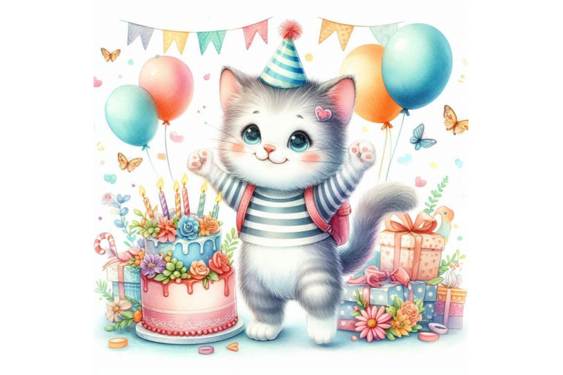 cat-kid-background-for-celebrate-festival-and-birthday