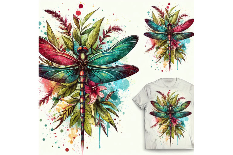 dragonfly-t-shirt-graphics-dragonfly-illustration-with-splash-w