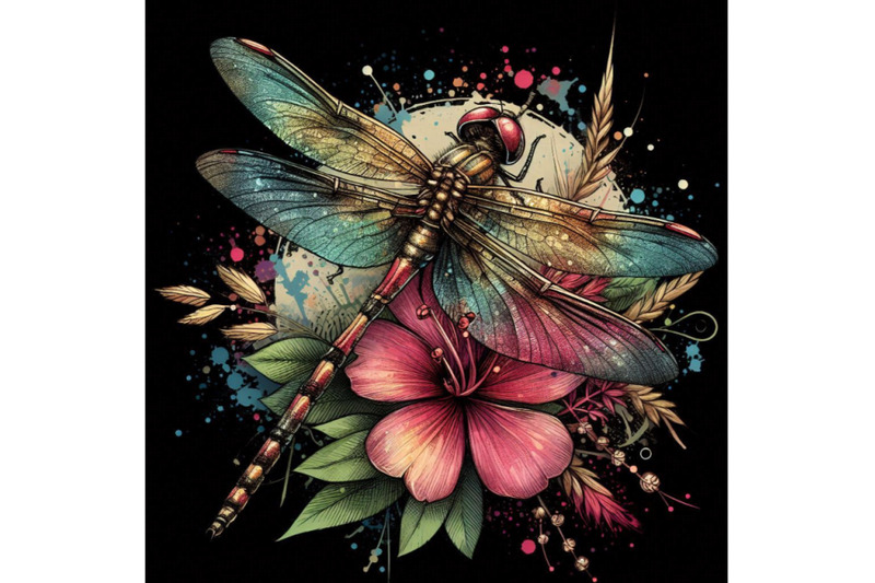 dragonfly-t-shirt-graphics-dragonfly-illustration-with-splash-w