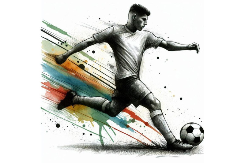 football-player-soccer-silhouette-hand-drawn-sketch-illustration