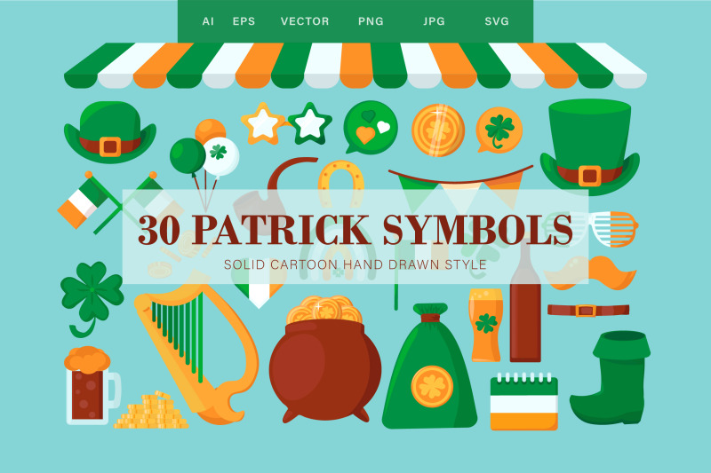 patrick-day-elements-set