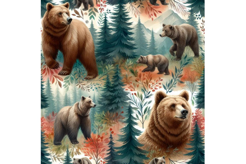 forest-seamless-pattern-wildlife-pattern-grizzly-bear-abstract-fore