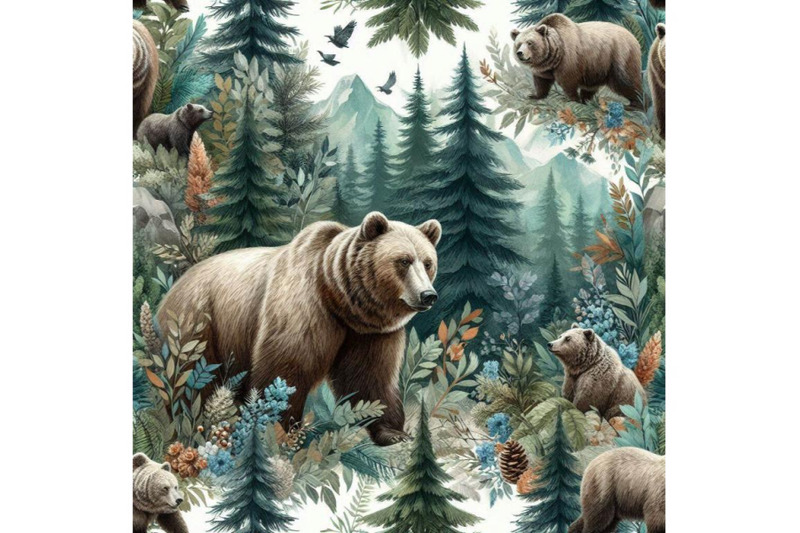 forest-seamless-pattern-wildlife-pattern-grizzly-bear-abstract-fore