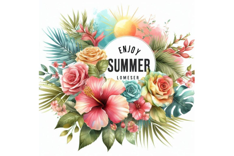 enjoy-summer-watercolor-poster-design