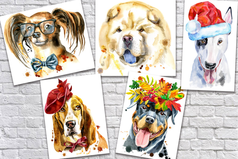 10-watercolor-dog-portraits-set-1