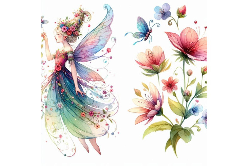 flower-fairy-watercolor-drawing