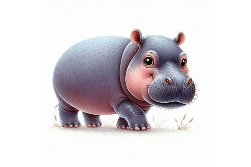 hippopotamus-hand-drawn-watercolor-illustration