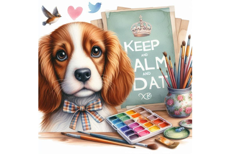 keep-calm-dog-watercolorr-illustration