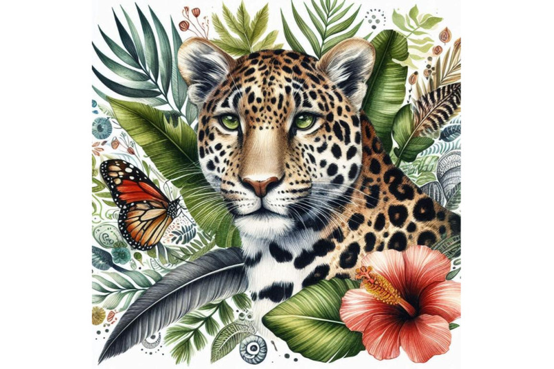 leopard-hand-drawn-watercolor-illustration