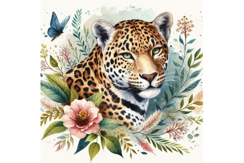 leopard-hand-drawn-watercolor-illustration