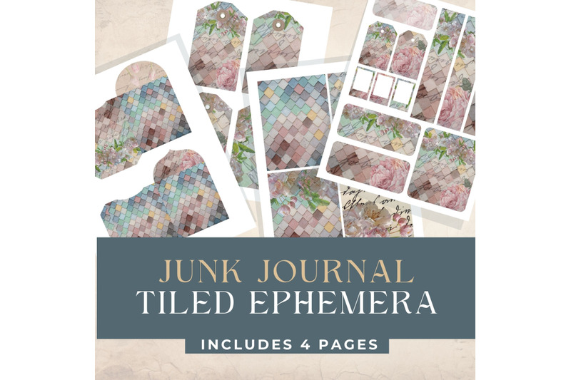 tiled-ephemera-junk-journal-printables