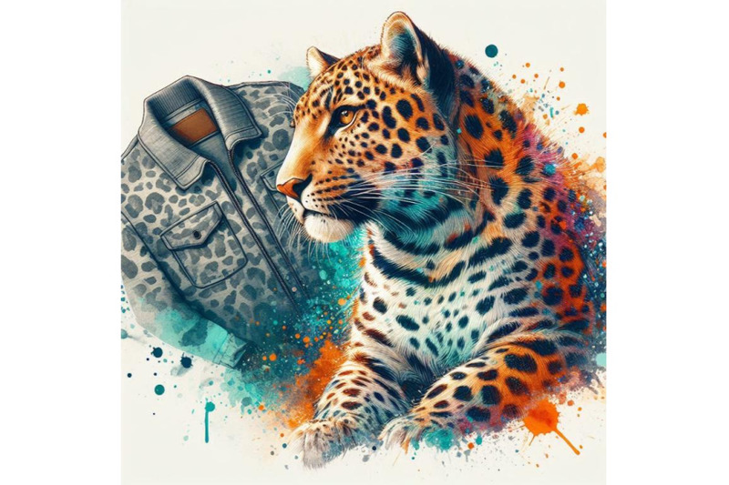 leopard-t-shirt-graphics-leopard-illustration-with-splash-watercolo