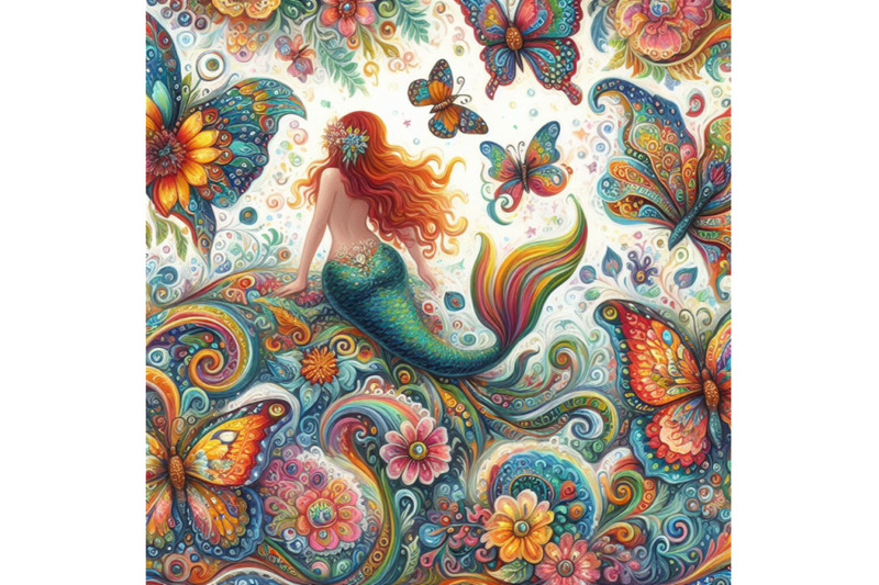 colorful-with-patterned-rear-mermaid