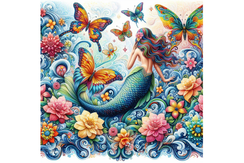 colorful-with-patterned-rear-mermaid