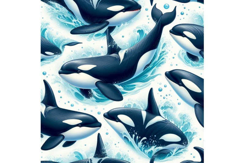 killer-whale-seamless-pattern