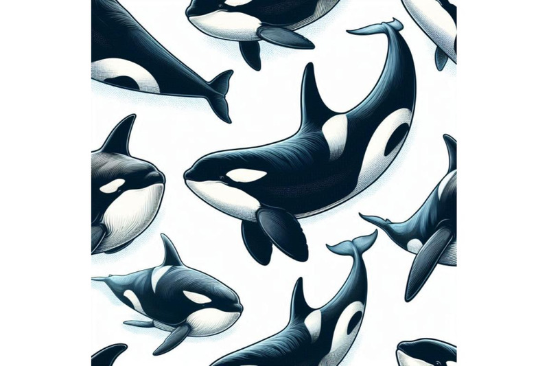 killer-whale-seamless-pattern