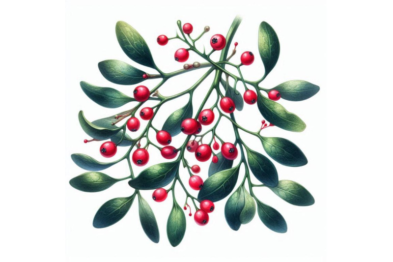 mistletoe-branch-merry-christmas-happy-new-year