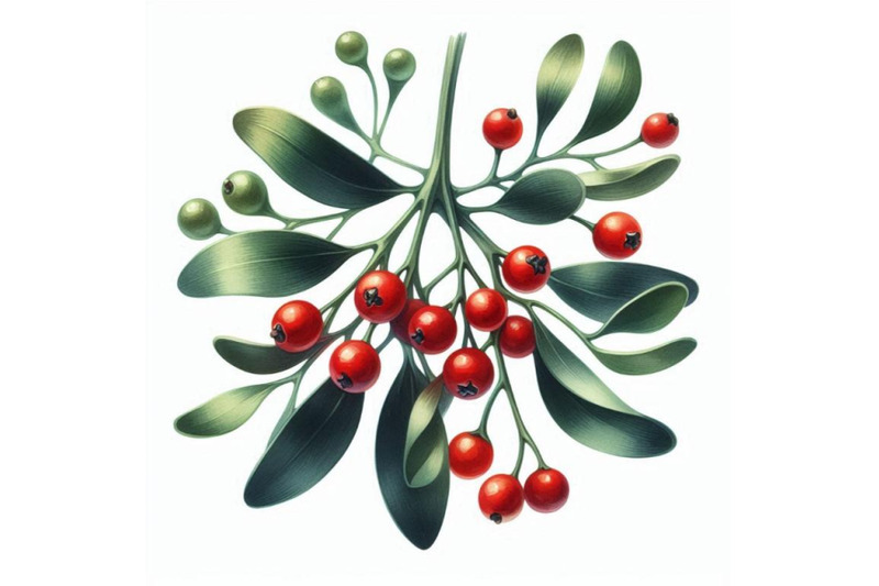 mistletoe-branch-merry-christmas-happy-new-year