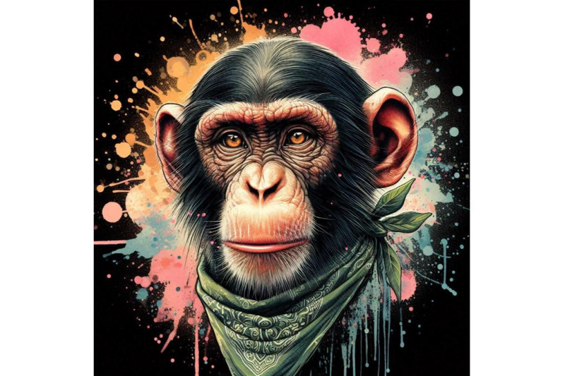 monkey-t-shirt-graphics-monkey-chimpanzee-illustration-with-splas