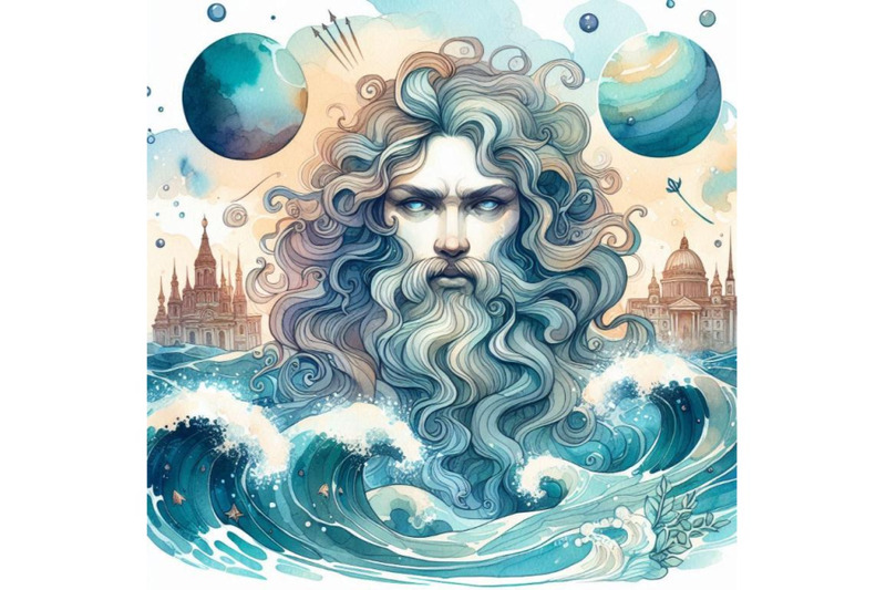 neptune-neptune-watercolor-background