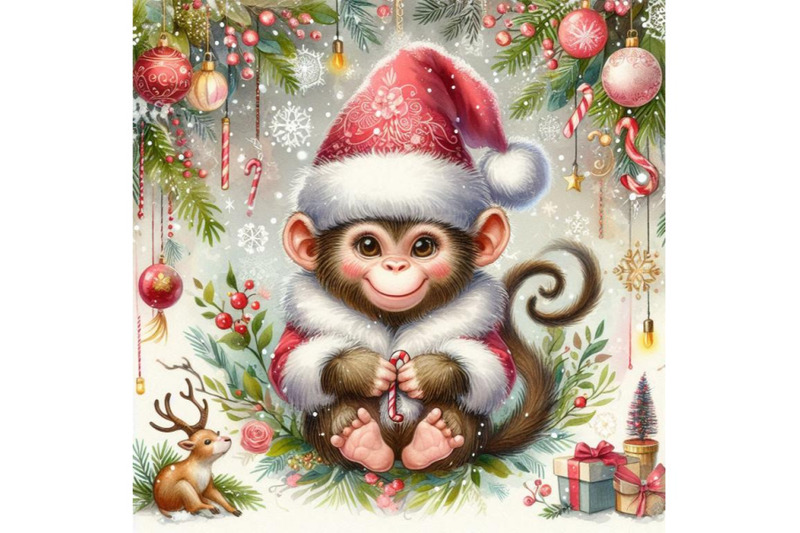 new-year-monkey-illustration-new-year-and-christmas-background