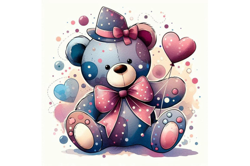 teddy-bear-funny-background-for-kid-congratulation-ca