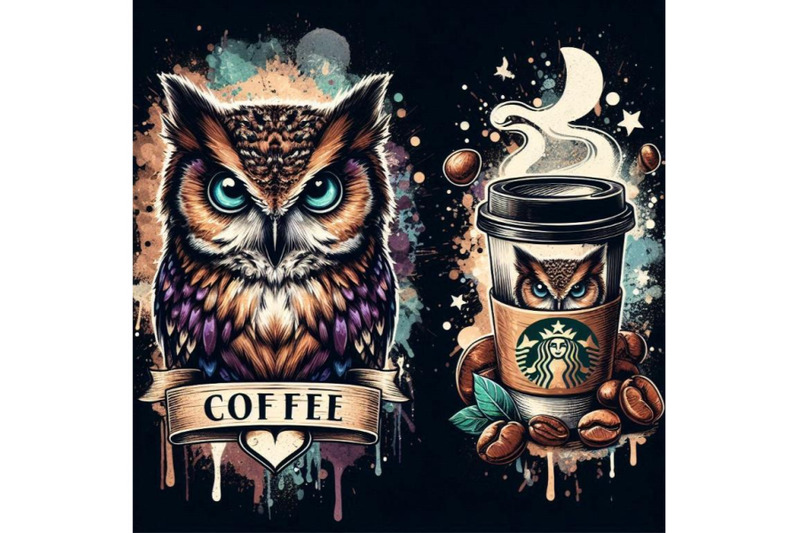 owl-t-shirt-graphics-coffee-and-owl-illustration-with-splash-waterco