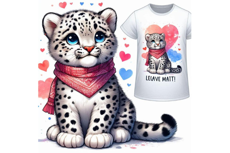 t-shirt-graphicscute-snow-leopard-illustration-waterco