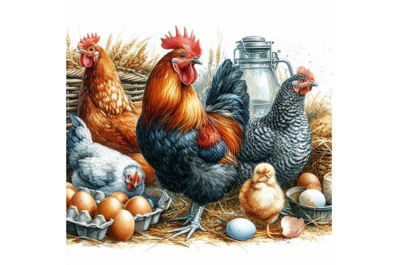 poultry-farming-chicken-breeds-series-domestic-farm-bird